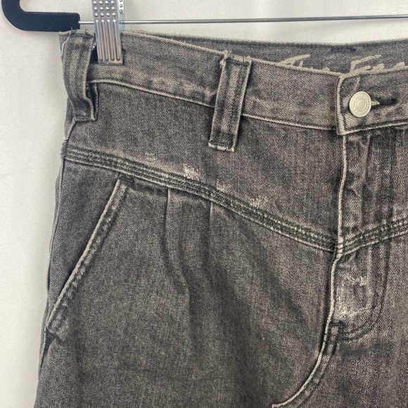 We The Free NWT Sanded Black Distressed Unique Pleated Skirt - Size 26 - Picture 5 of 15